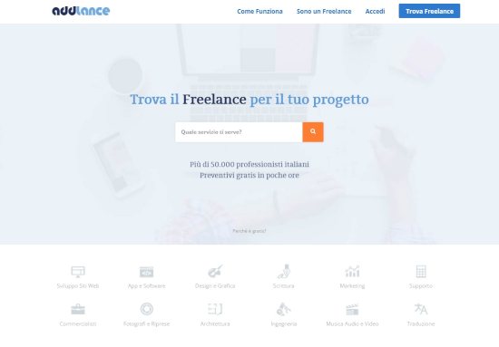 Homepage del portale Addlance