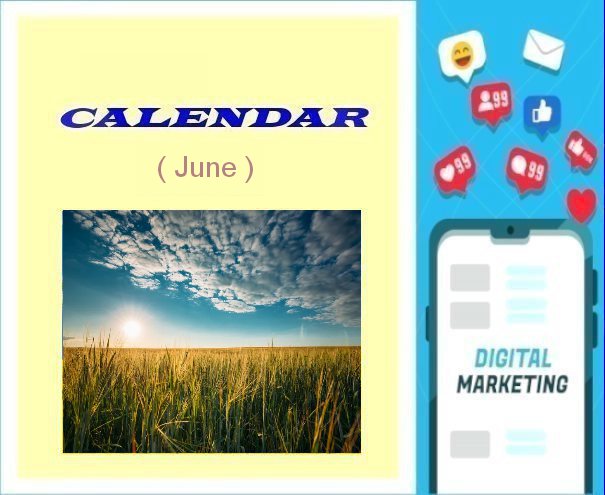 Calendario Digital Marketing Giugno