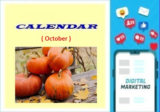 Calendario Digital Marketing Ottobre