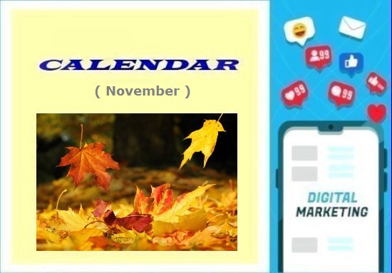 Calendario Digital Marketing Novembre