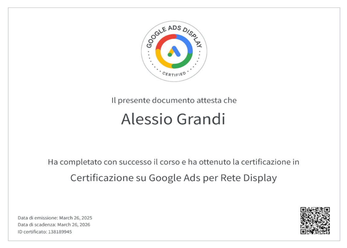 Google Ads Pubblicità Reti Display
