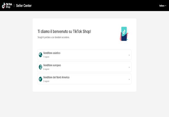 Accesso piattaforma TikTok Seller